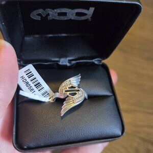 Harley-Davidson angel wings sterling silver sz 8 ring